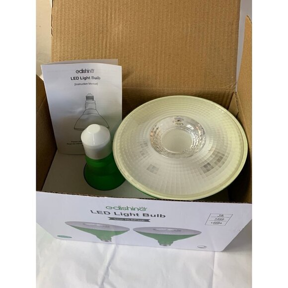 EDISHINE PAR38 2-PACK Green Flood Light LED Bulbs Outdoor Dimmable - Picture 7 of 7